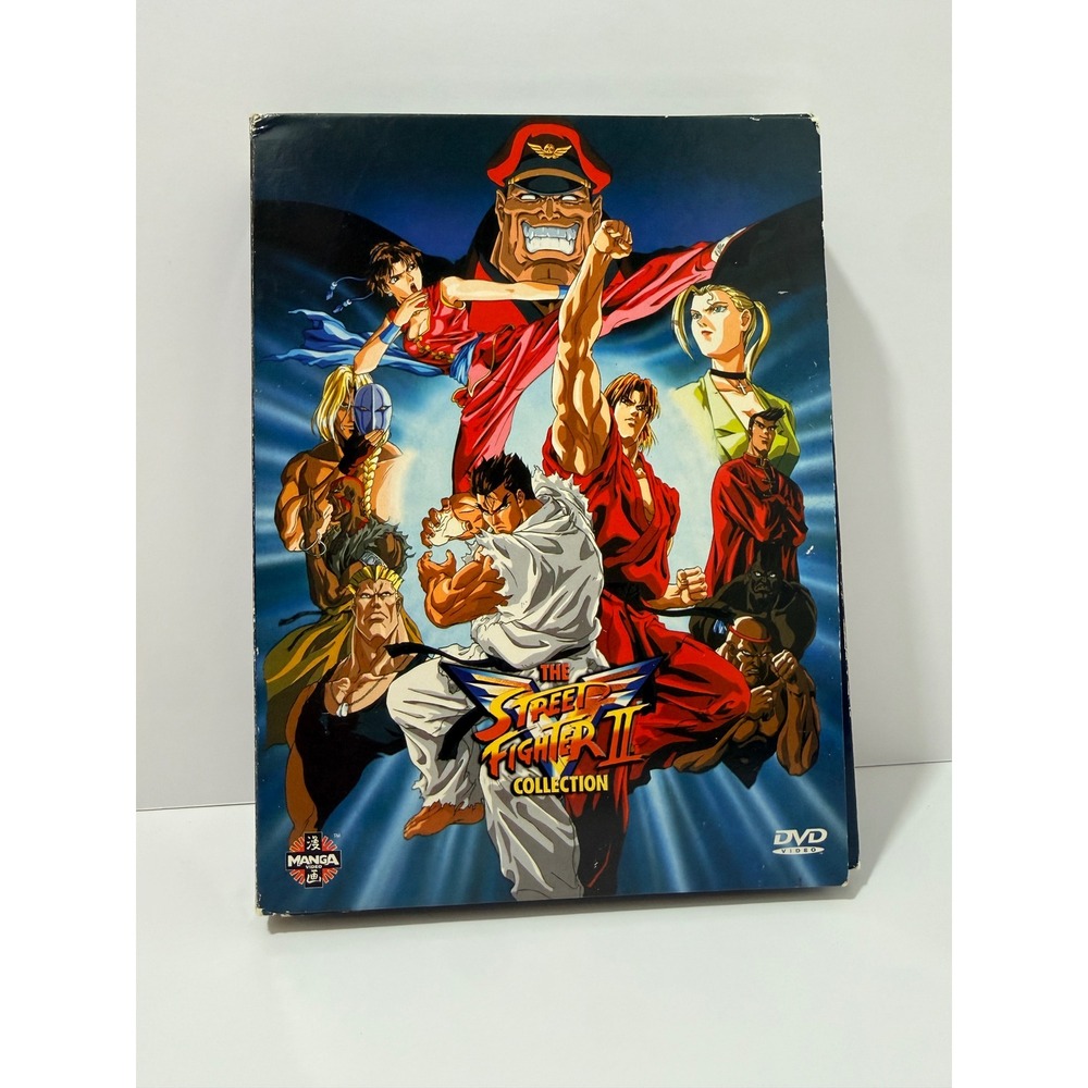 Manga Street Fighter II V Collection DVD Set OS Blue Good Anime 4-Volume Box Set